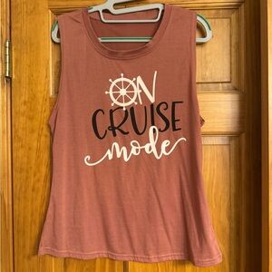 On Cruise Mode Sleeveless Tank - Dusty Rose
